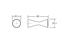 Wieszaki Wieszak DIABOLO 7014 - efekt stali szlachetnej / fi 21 mm - Viefe