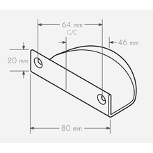 Uchwyty Uchwyt Z245 - biały półmat / rozstaw 64 mm - Schwinn