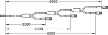 Oświetlenie LED Przewód przedłużający z 4 gniazdami, do Häfele Loox5 / 5 A / 12 V / AWG 18 / długość przewodu: 6,5 m - Häfele