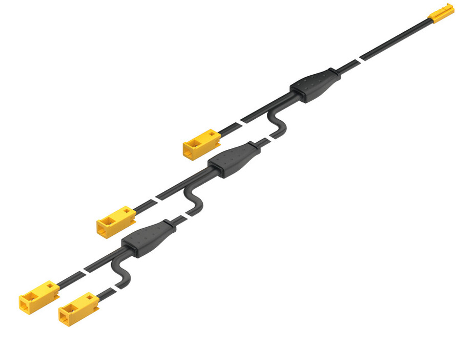Przewód przedłużający z 4 gniazdami, do Häfele Loox5 / 5 A / 12 V / AWG 18 / długość przewodu: 6,5 m