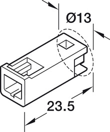 Oświetlenie LED Przewód przedłużający typu Y , Häfele Loox5 / 5 A / 12 V / długość przewodu 1,5 m - Häfele