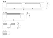 Uchwyty Gałka w kształcie litery T POINT 0636 - czarny tytan - Viefe