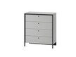Komoda z szufladami GRIS GS-03 - szary/czarny
