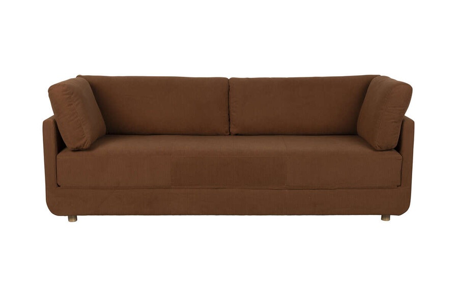 Sofa rozkładana NORAH - brązowy