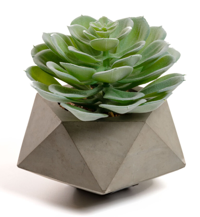 Roślina dekoracyjna sztuczna doniczka szara 14 cm