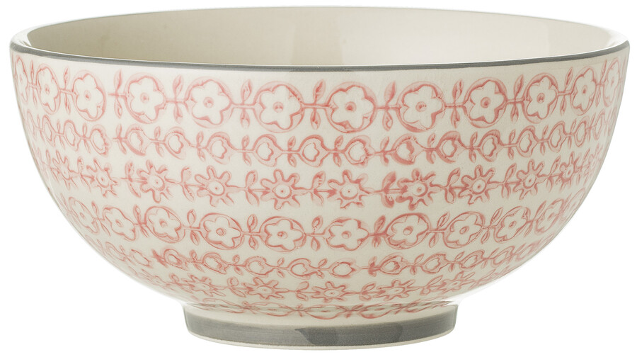 Miska CECILE 19 cm - biały/różowy
