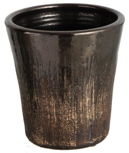 Doniczka ceramiczna złota 15cm