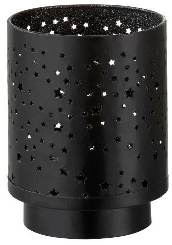 Oświetlenie dekoracyjne LED szklane czarne Ø13x17 cm