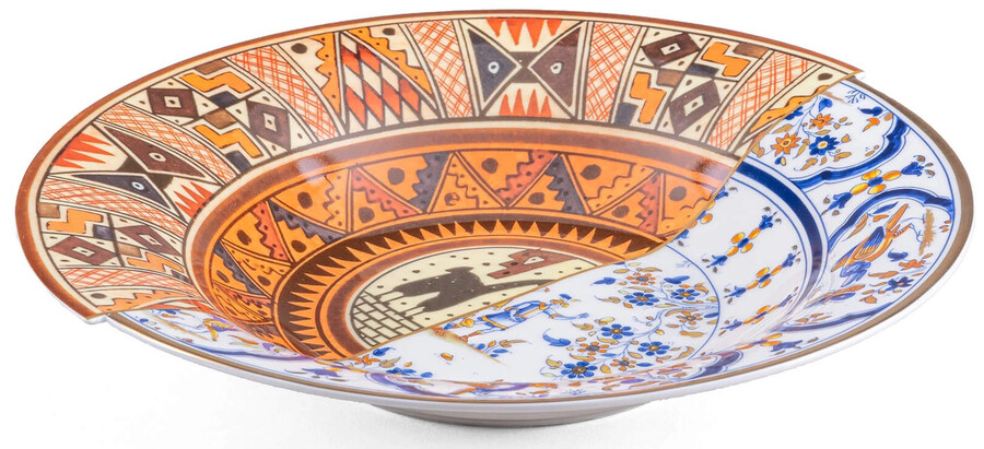 Talerz głęboki porcelanowy Ø25 cm kolorowy