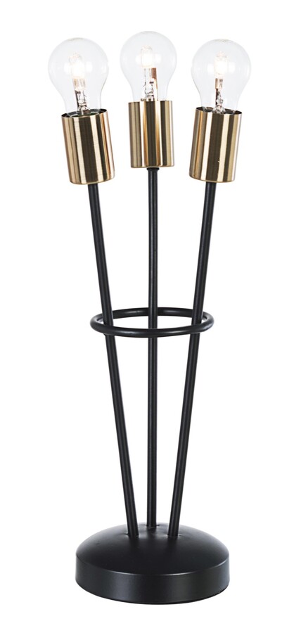 Lampa stołowa FIACCOLA - czarny/złoty