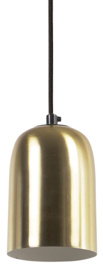 Lampa wisząca metalowa złota Ø15x28 cm