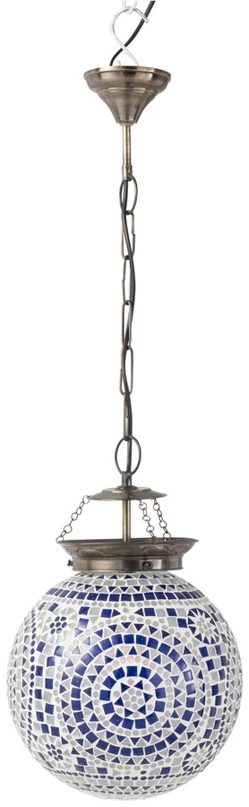 Lampa wisząca EKI MOSAI B 16 cm - biało-niebieski