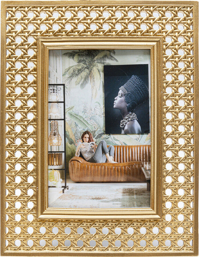 Ramka na zdjęcia ażurowa HOLES 21x26 - złoty