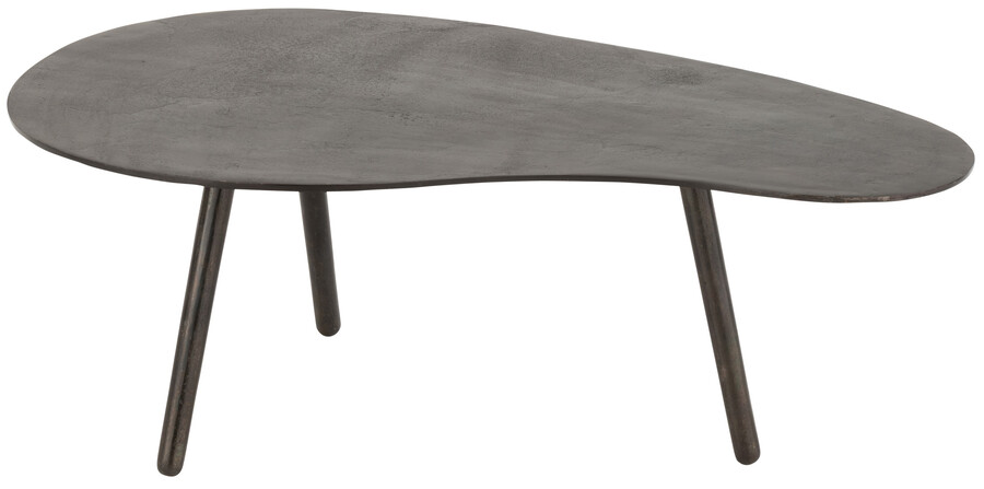 Stolik kawowy aluminiowy czarny 90x56 cm