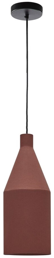 Lampa wisząca metalowa terakota Ø15x40 cm