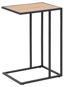 Stolik boczny SEAFORD 43x35 - dziki dąb/czarny