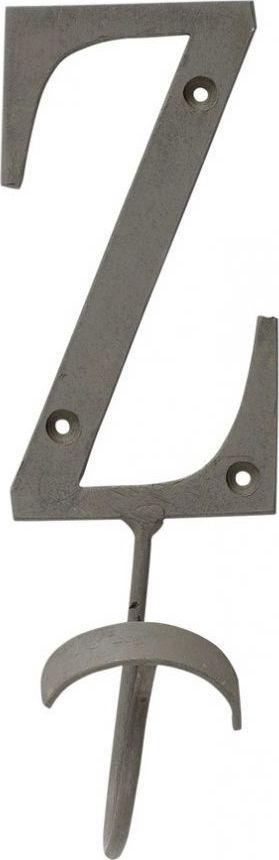 Haczyk w kształcie litery Z metalowy szary 7x20 cm