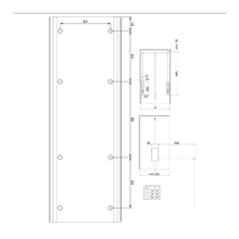 Drążki i wieszaki do szaf Wieszak opuszczany Pantograf LIFTER Plus / 890-1210 / Aluminium- Tworzywo sztuczne / Czarna Anoda - Rejs