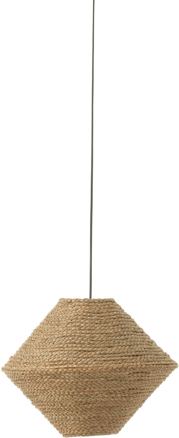 Lampa wisząca z trawy morskiej Ufo naturalna duża Ø40 cm