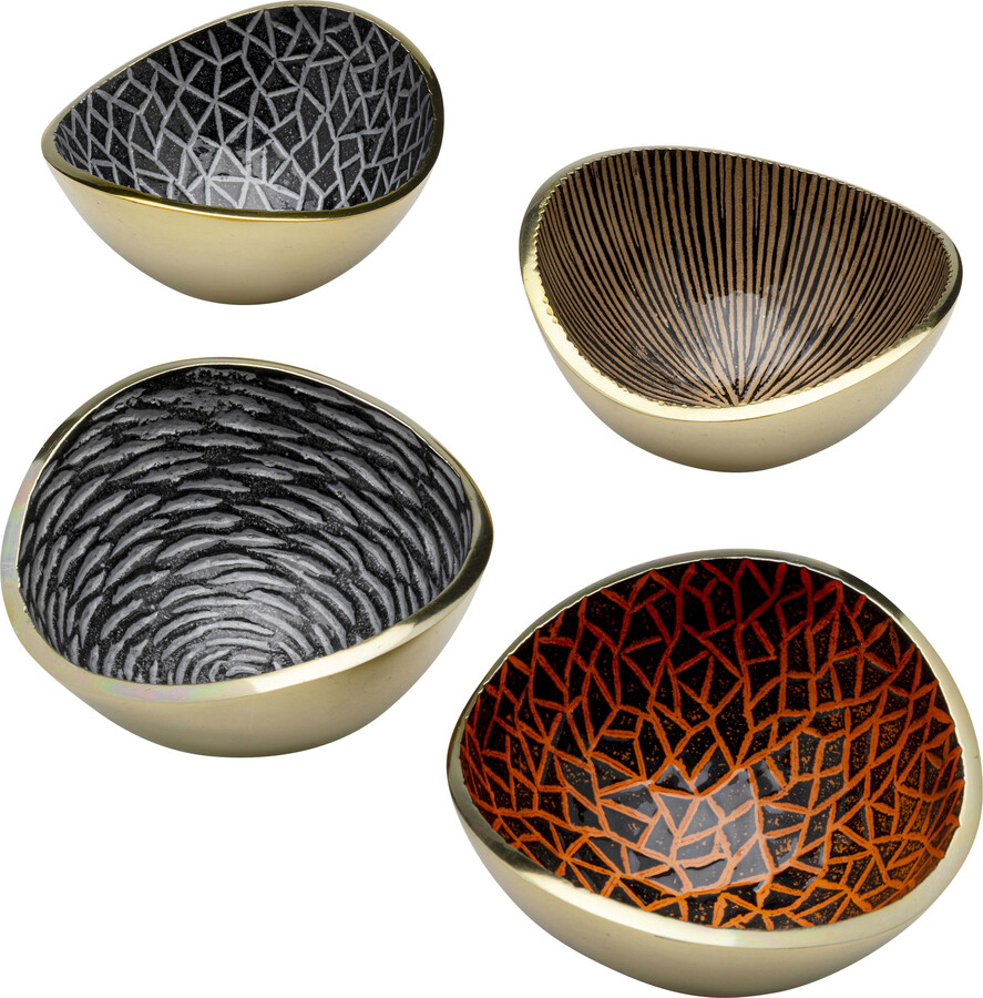 Zestaw 4 miseczek do przekąsek SAMBA COLORE CRACKLE