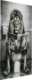 Obraz szklany BATH LION 60x80