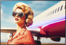 Obraz LED JETSET POSE LADY 120x80
