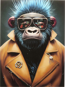 Obraz szklany GORILLA PUNK 60x80
