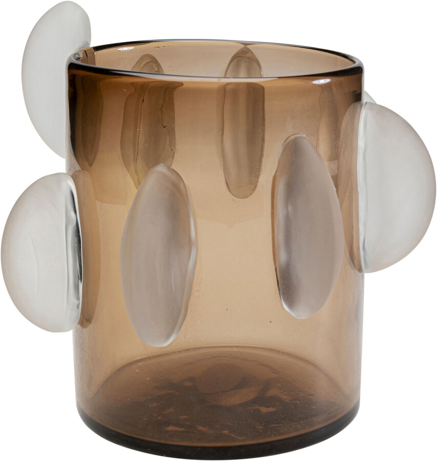Wazon szklany CRISPY 24 cm - brązowy
