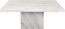 Stolik kawowy ARTISTICO MARBLE 100x100 - biały