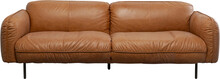 Sofa skórzana CALGARY - jasny brązowy