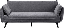 Sofa rozkładana LOTTA - grafitowy/czarny