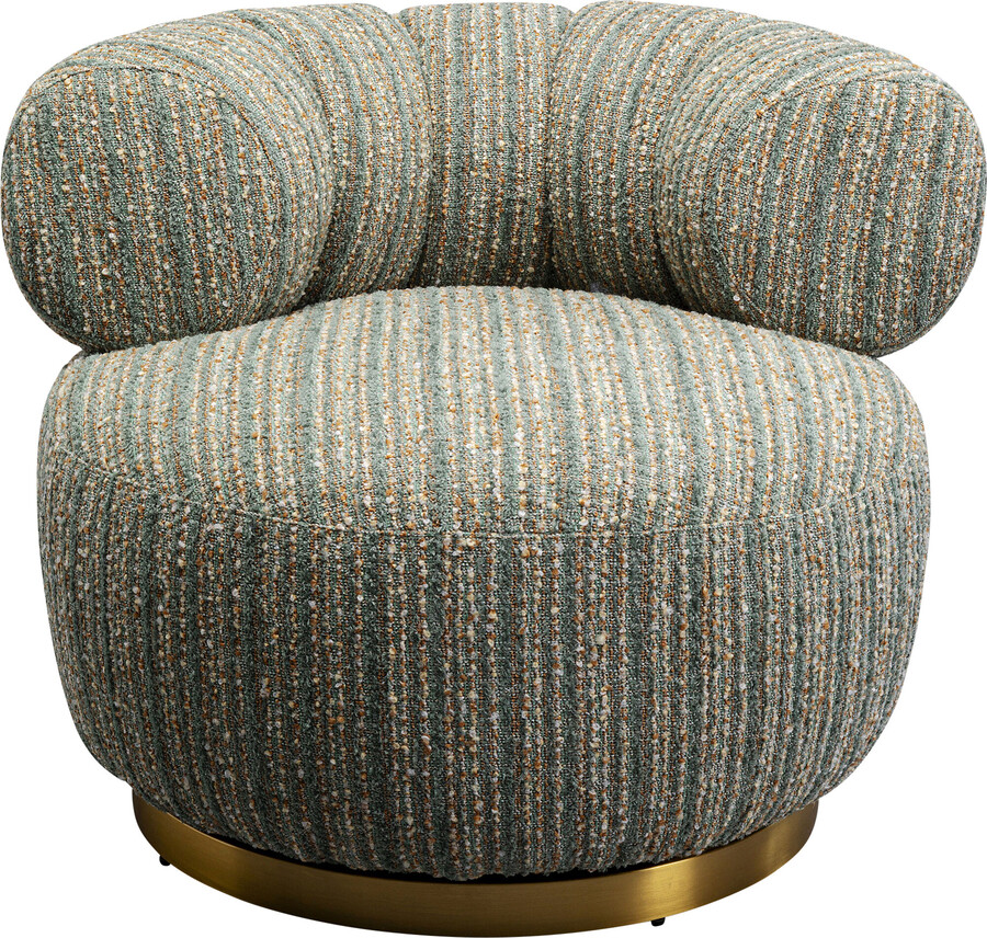 Fotel obrotowy COUTURE STRIPES boucle - niebieski