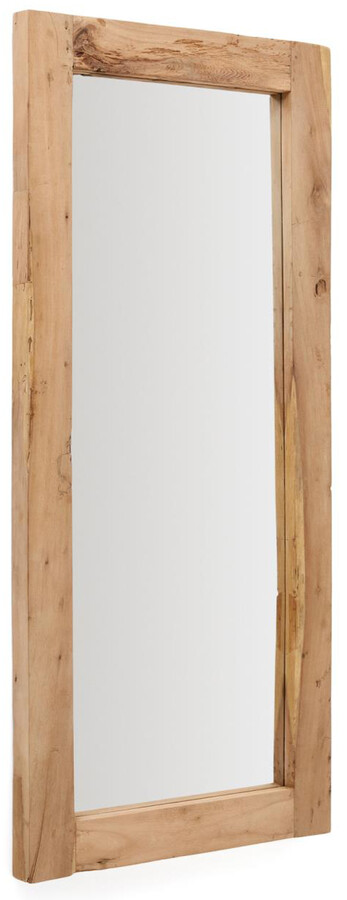 Lustro z drewnianą ramą MADEN 80x180 - naturalny