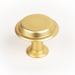 Gałka LAND 0494 - złoty szczotkowany / fi 40 mm Wymiary: - średnica: 40 mm - wysokość: 33.1 mm Materiał: metal Kolor pokrycia: złoty szczotkowany