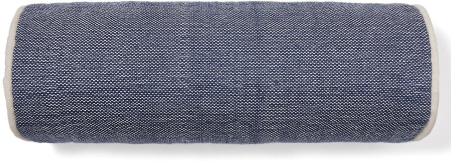 Poszewka dekoracyjna na poduszkę wałek niebieska  50 x 18 cm