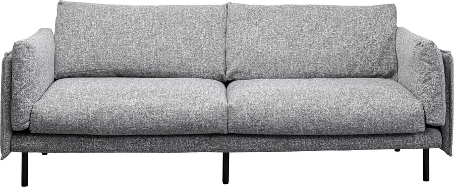 Sofa 2-osobowa POLA - szary/czarny