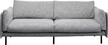 Sofa 2-osobowa POLA - szary/czarny