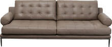 Sofa skórzana pikowana ACADEMY - szary