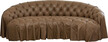 Sofa skórzana pikowana DRAPES - brązowy