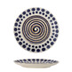 Talerz ceramiczny SHAMA 20.5 - biały/granatowy