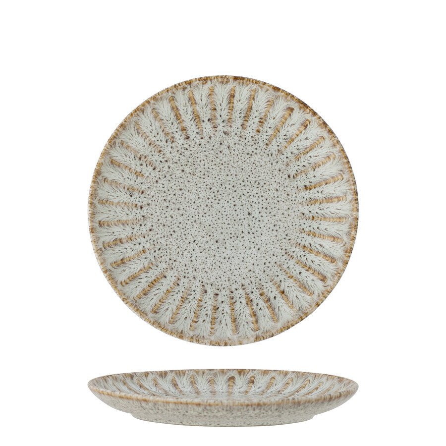 Talerz ceramiczny FLEUR 21 - szary