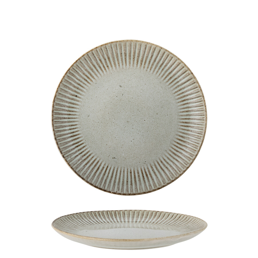 Talerz ceramiczny FLEUR 21 - szary
