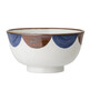 Miska porcelanowa CAMELLIA 16.5 - brązowy/biały