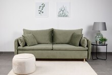 Sofa rozkładana welurowa LUNA