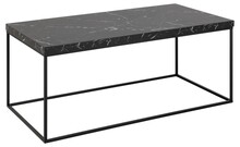 Stolik kawowy BAROSSA 110x55 - czarny marmur/czarny