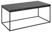 Stolik kawowy BAROSSA 110x55 - czarny marmur/czarny