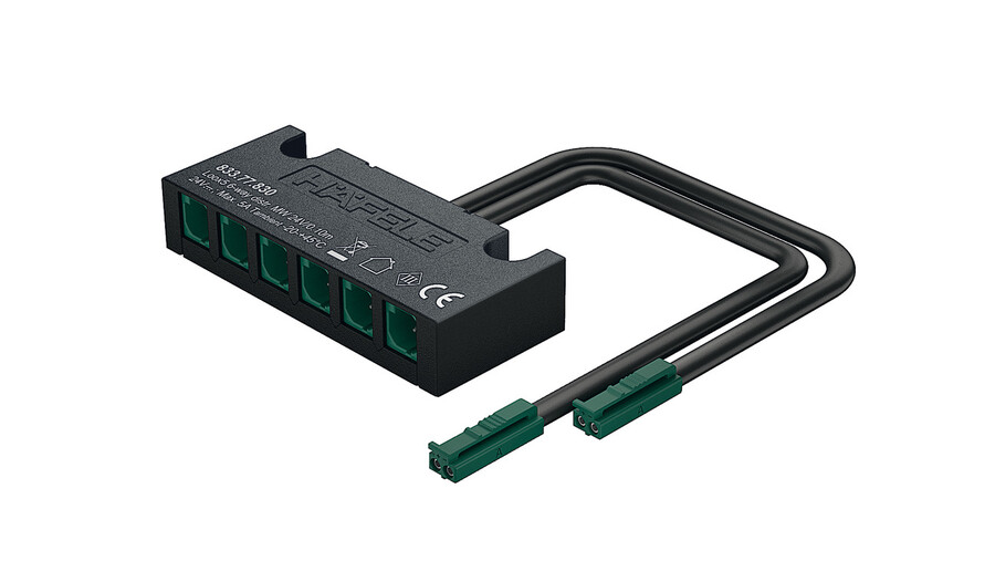 Adapter, Häfele Loox5 24 V 3-bieg. (Multi White) do rozdzielacza 6-gniazdowego Häfele Connect Mesh, 120 W / UL 90 W