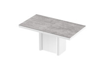 Stół rozkładany FORUM 160/256x89 - szary beton mat/biały połysk