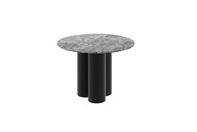 Stół okrągły RAVEO 100 cm - venatino dark połysk/czarny połysk