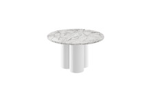Ława RAVEO MINI - venatino white połysk/biały połysk